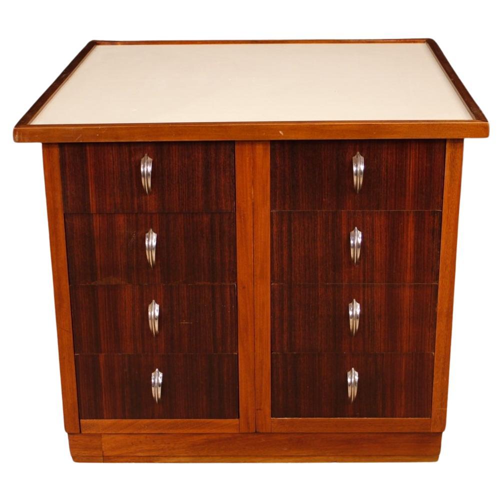  20th Century Mahogany, Palisander Wood French Design Chest of Drawers, 1960s For Sale