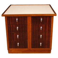  20th Century Mahogany, Palisander Wood French Design Chest of Drawers, 1960s