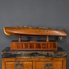 20th Century Mahogany & Rosewood Speed Boat Made in the State Prison, c.1930