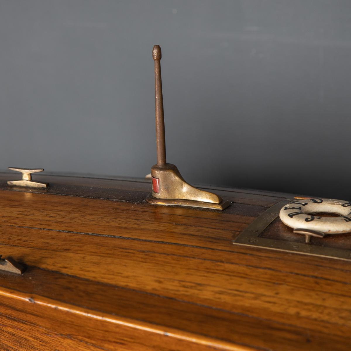 American 20th Century Mahogany & Rosewood Speed Boat Made in the State Prison, c.1930 For Sale