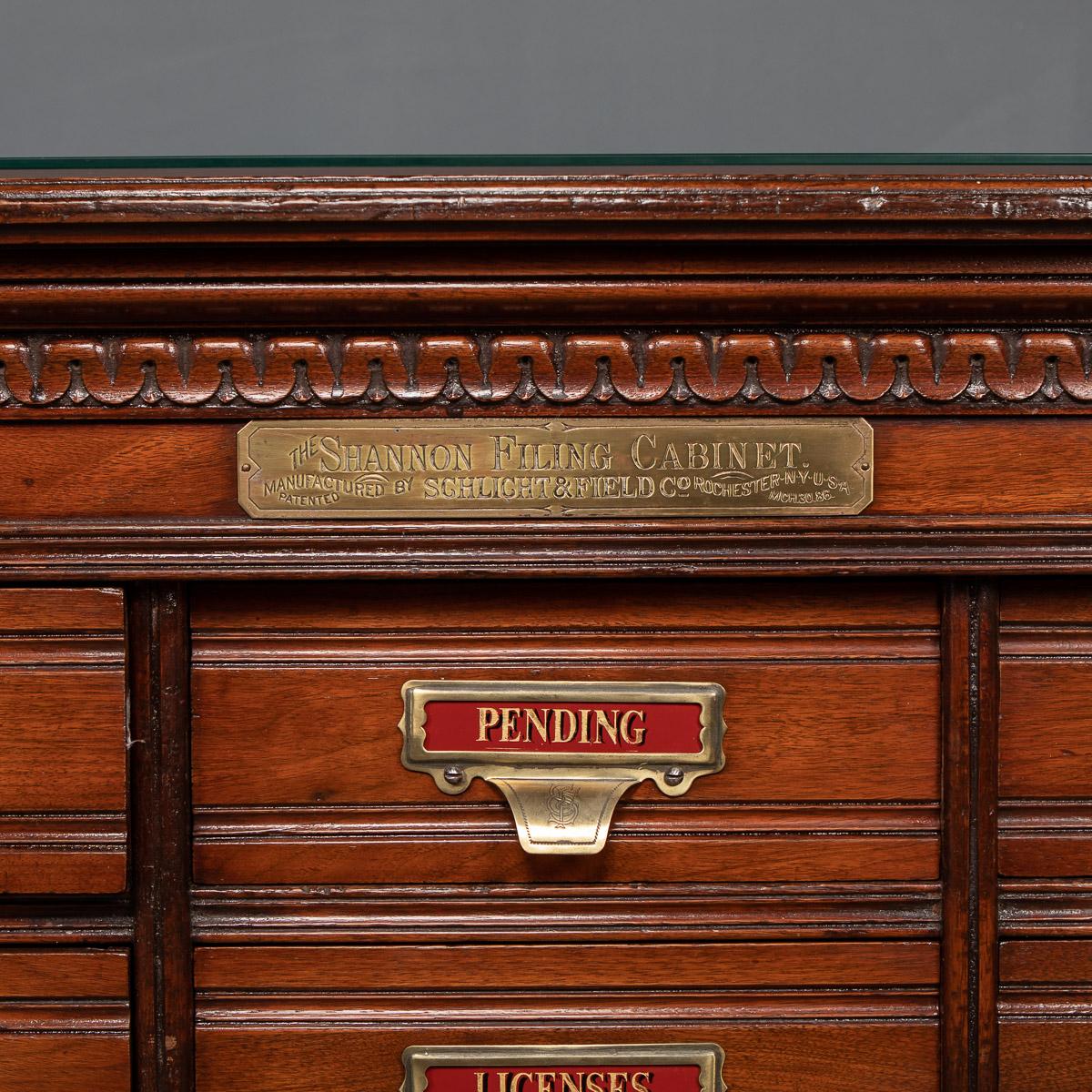20th Century Mahogany Shannon Filing Cabinet with Twelve Drawers, 1920s 6