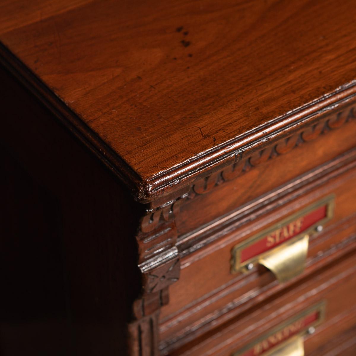 20th Century Mahogany Shannon Filing Cabinet with Twelve Drawers, 1920s 9