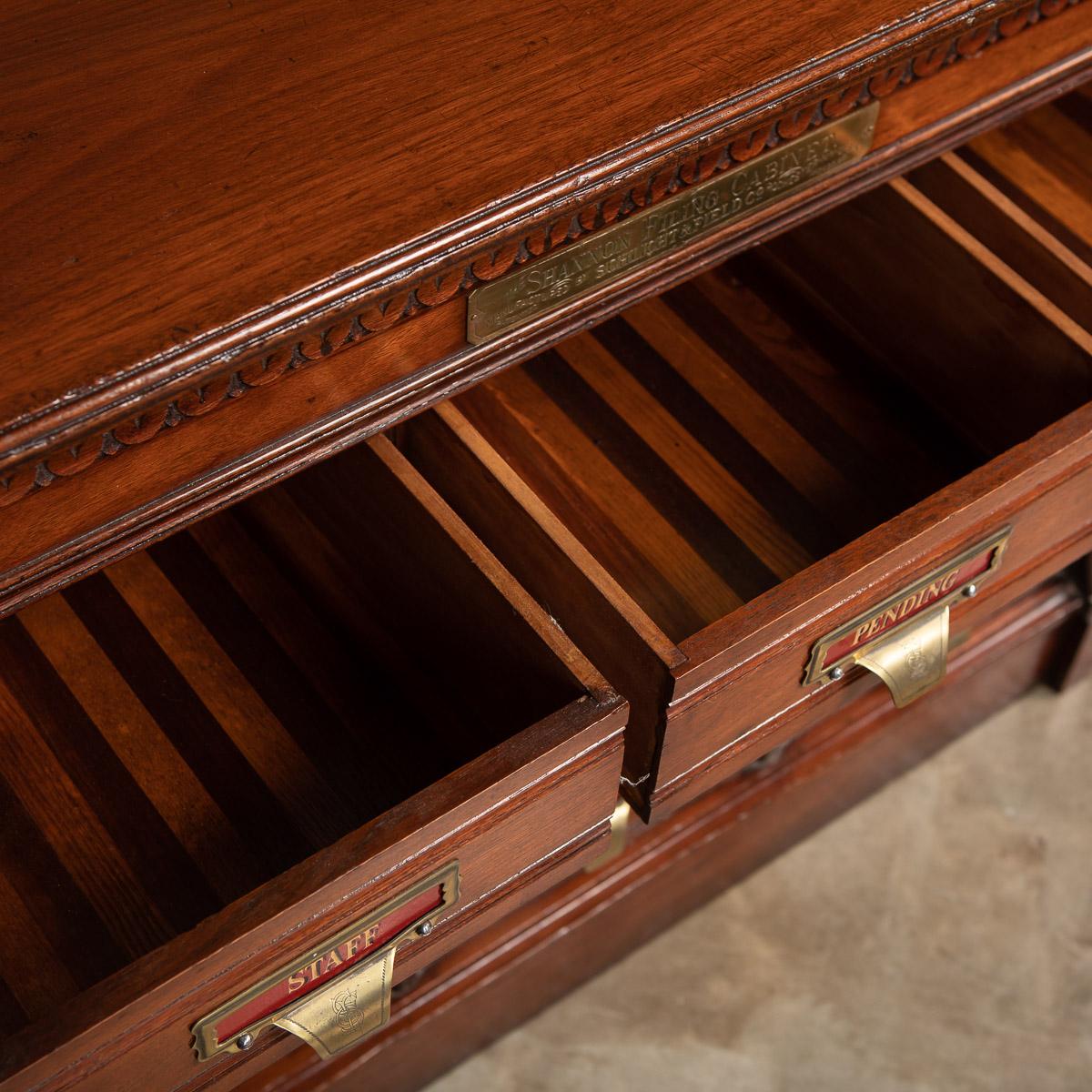 20th Century Mahogany Shannon Filing Cabinet with Twelve Drawers, 1920s 10