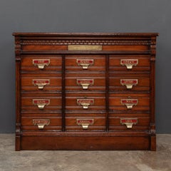 20th Century Mahogany Shannon Filing Cabinet with Twelve Drawers, 1920s