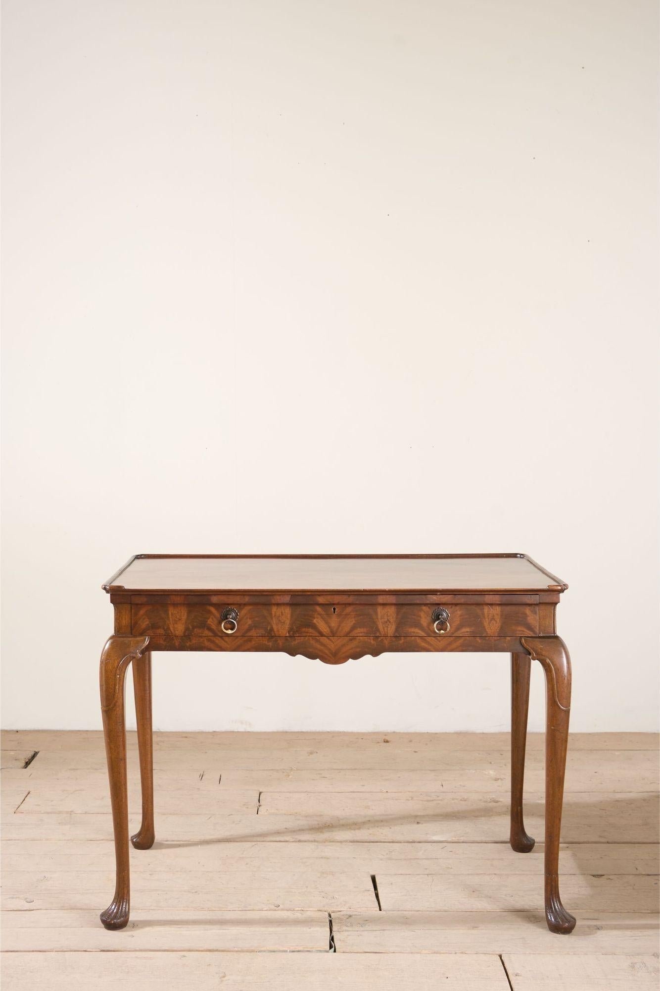 This is a very high quality early 20th century Mahogany silver table by renowned makers Whytock and Reid. The design is elegant and classic, meaning it will sit well in a huge number of interiors. Useful as a sofa table or console table. Clean
