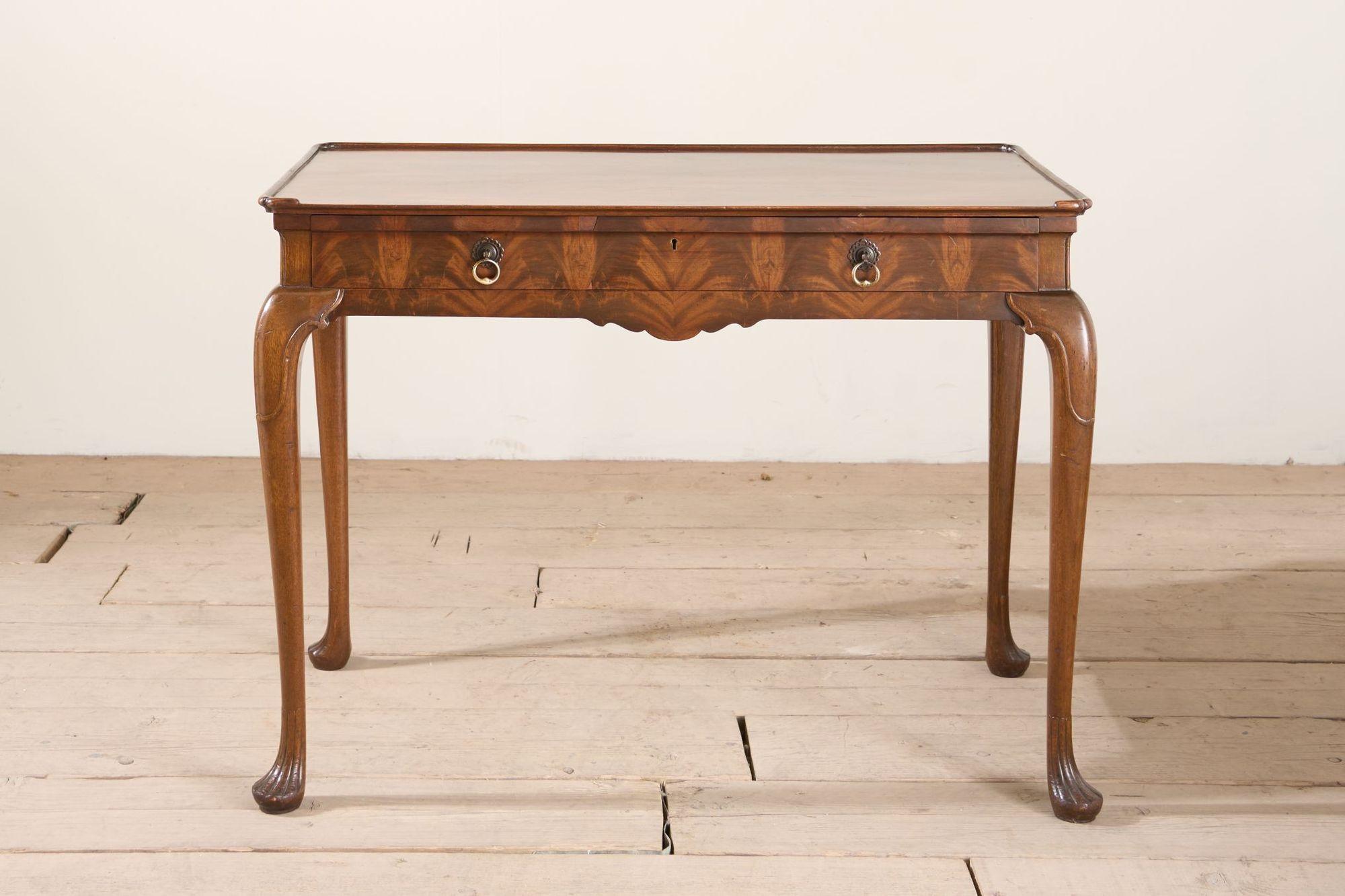 Early 20th Century 20th century Mahogany silver table by Whytock and Reid For Sale