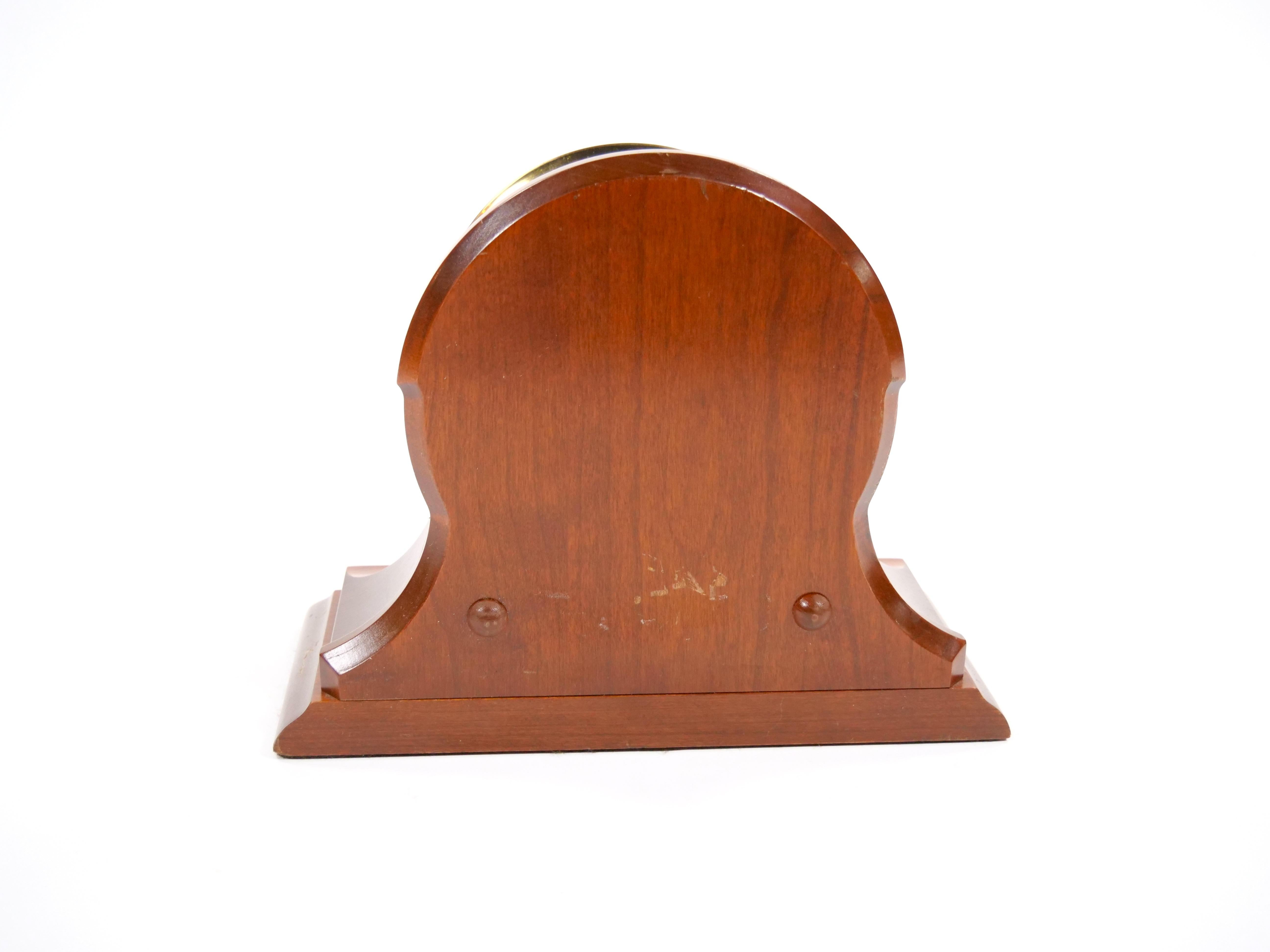 Horloge à clochettes en bois d'acajou et laiton de Chelsea du 20e siècle en vente 1