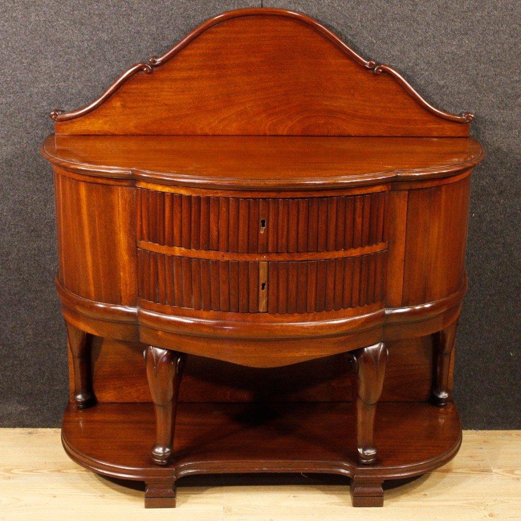 Mid-20th Century 20th Century Mahogany Wood French Dresser with 2 Drawers, 1930s For Sale
