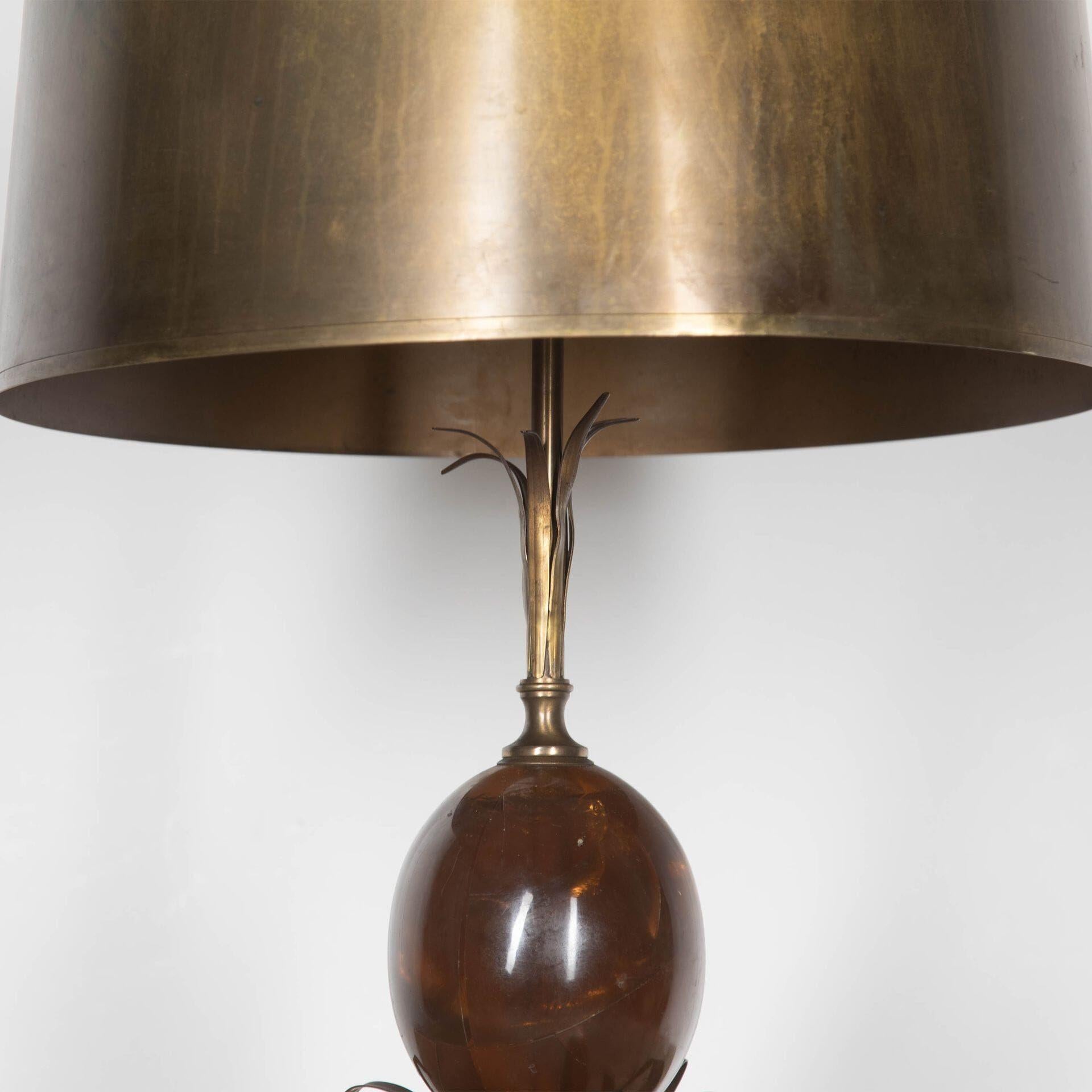 20th Century Maison Charles Bronze Lamp For Sale 2