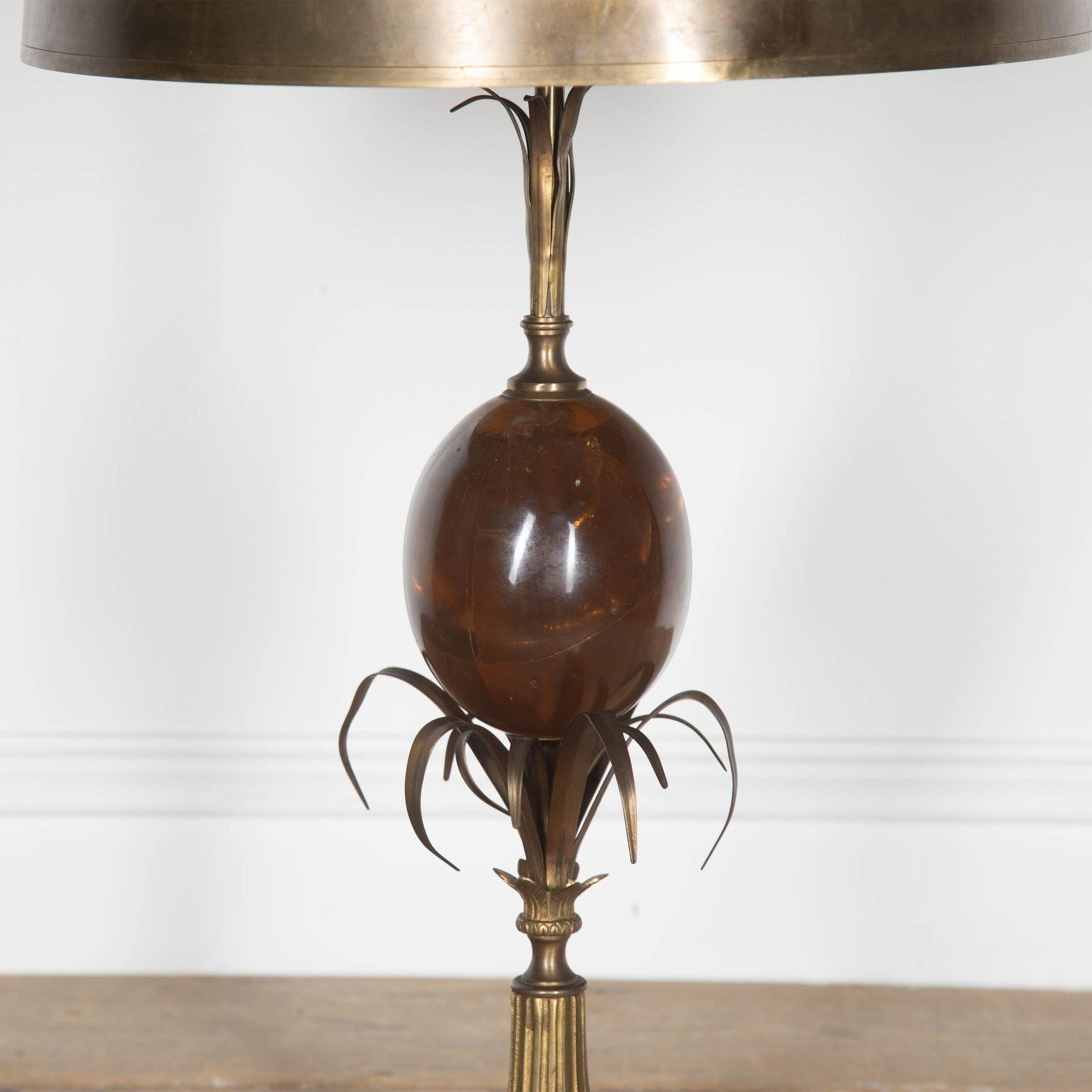 20th Century Maison Charles Bronze Lamp For Sale 3
