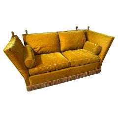 20th century Maison Jansen Golden Velvet Sofa, 1960s