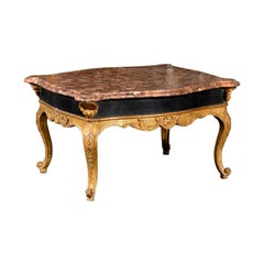 20th Century Maison Jansen/Louis XV Style Giltwood Coffee Table with Marble Top