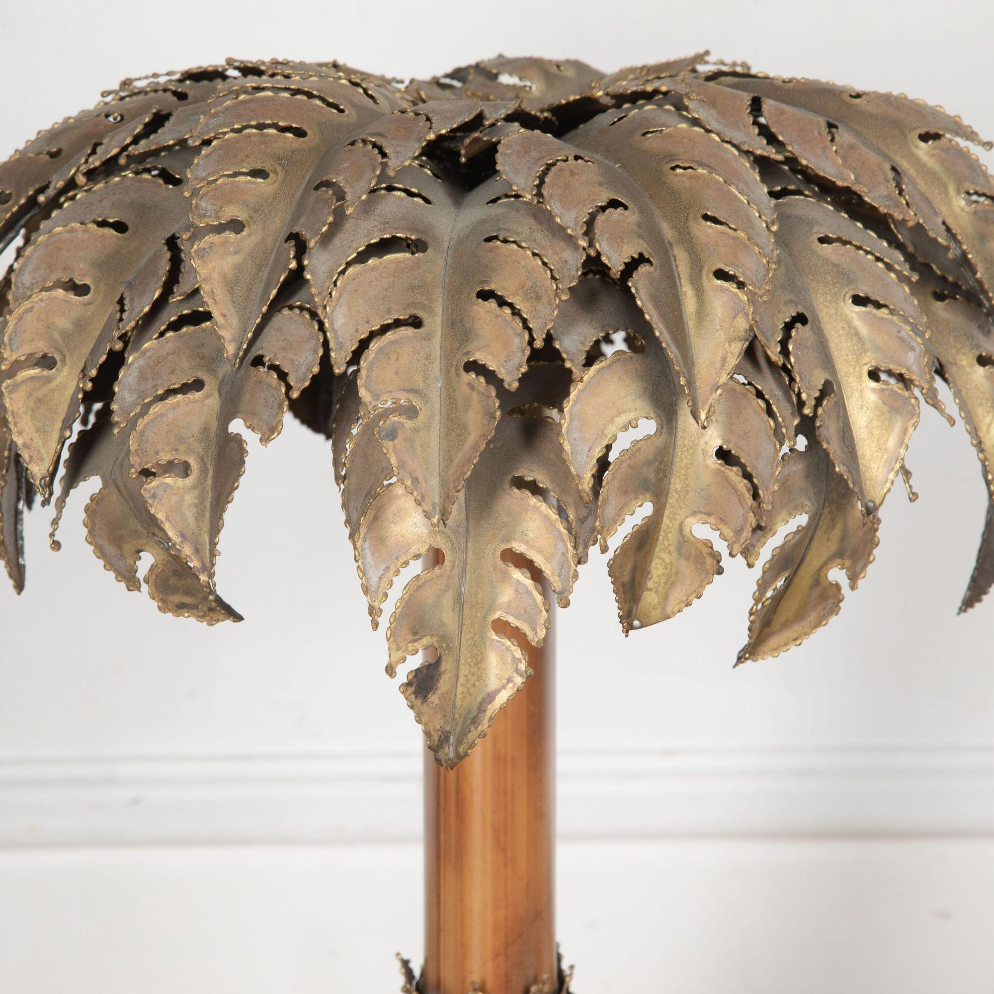 20th Century Maison Jansen Palm Lamp In Good Condition In Gloucestershire, GB