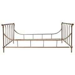20th Century Maison Jansen Style Brass and Steel Daybed