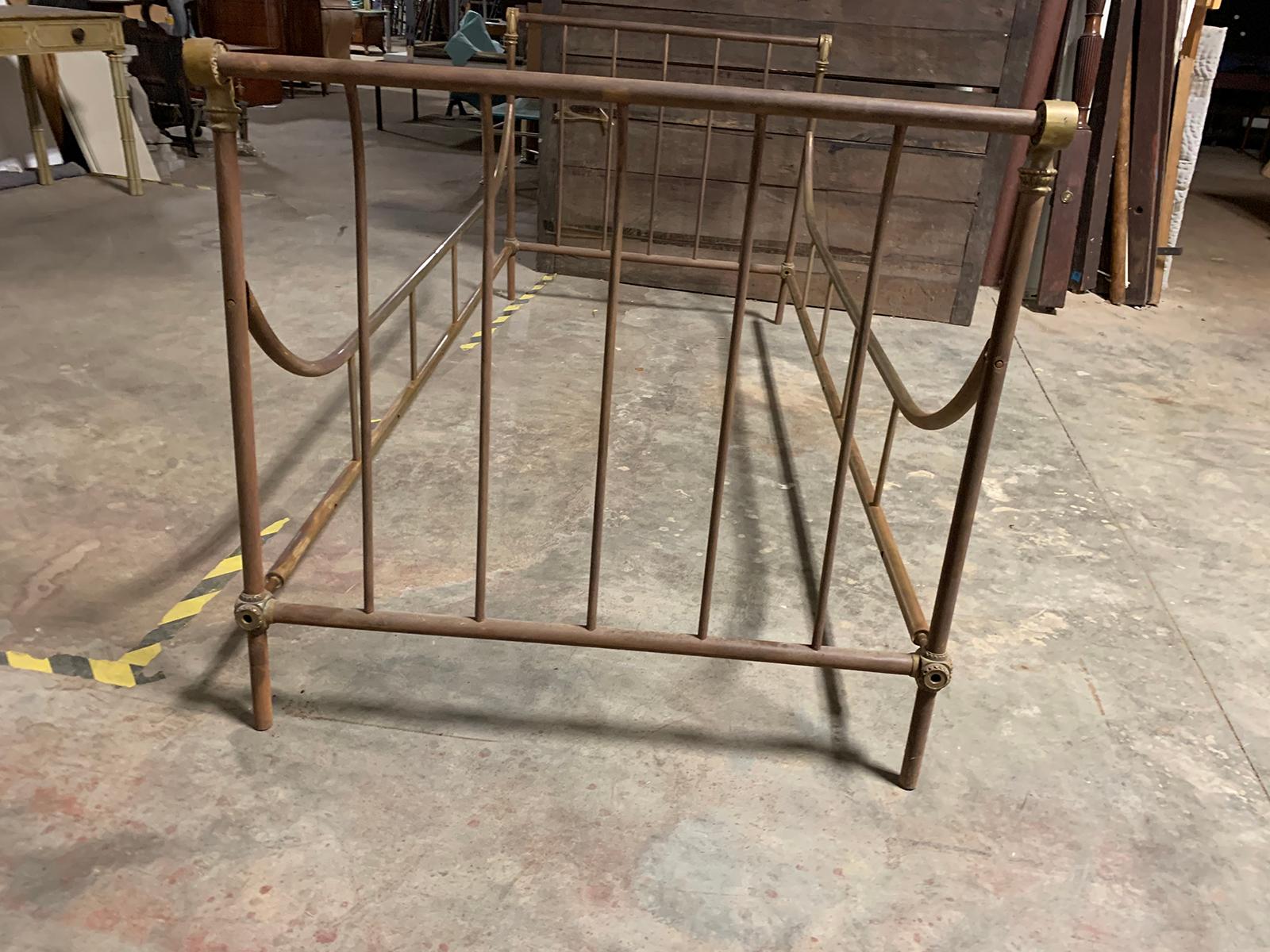20th Century Maison Jansen Style Brass and Steel Daybed 2