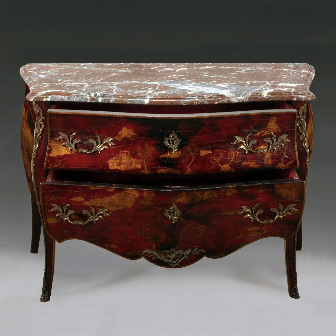 Louis XV 20th Century Maison Jansen Style Chinoiserie Commode For Sale