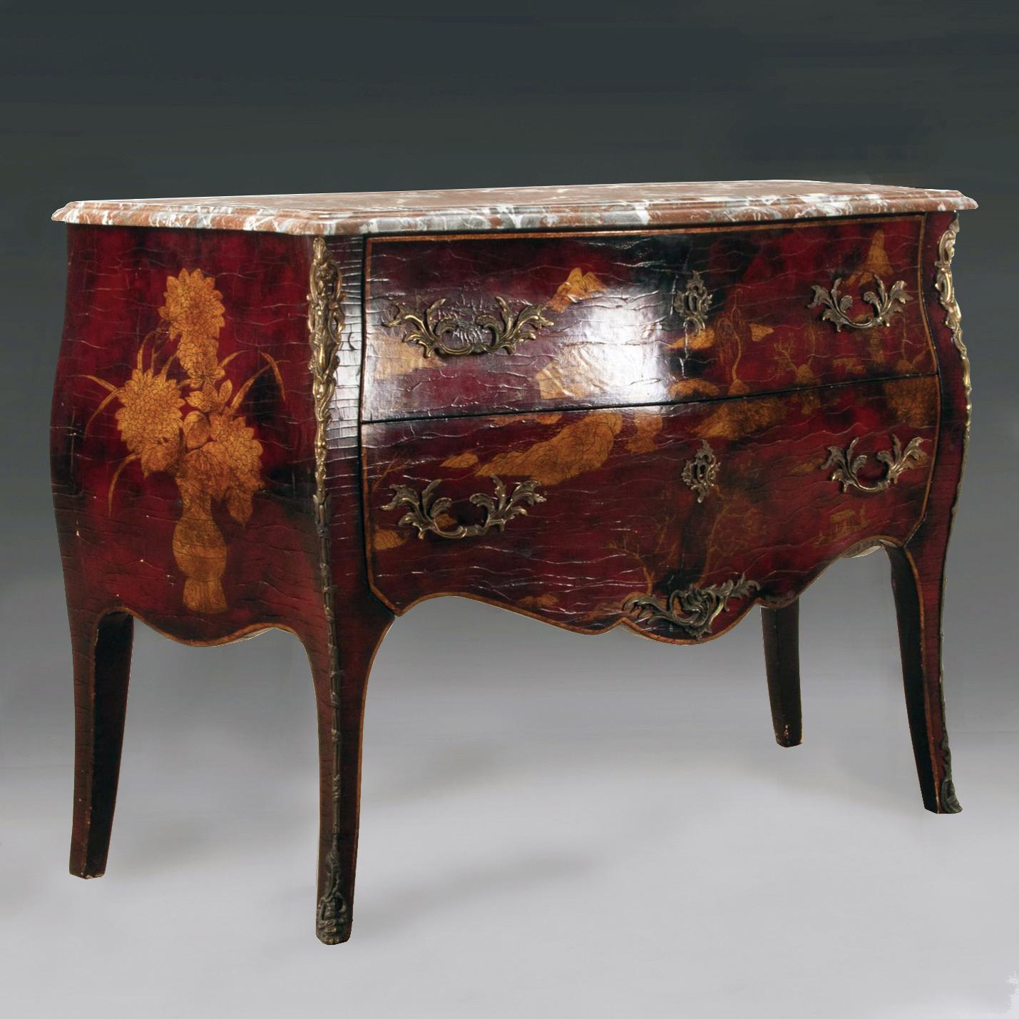French 20th Century Maison Jansen Style Chinoiserie Commode For Sale