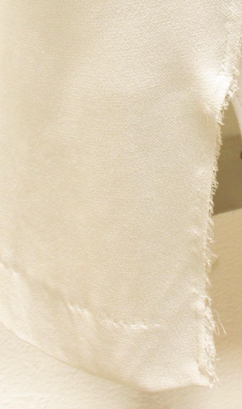 Women's 20th Century Maison Martin Margiela White Silk Asymmetric Seam Skirt For Sale