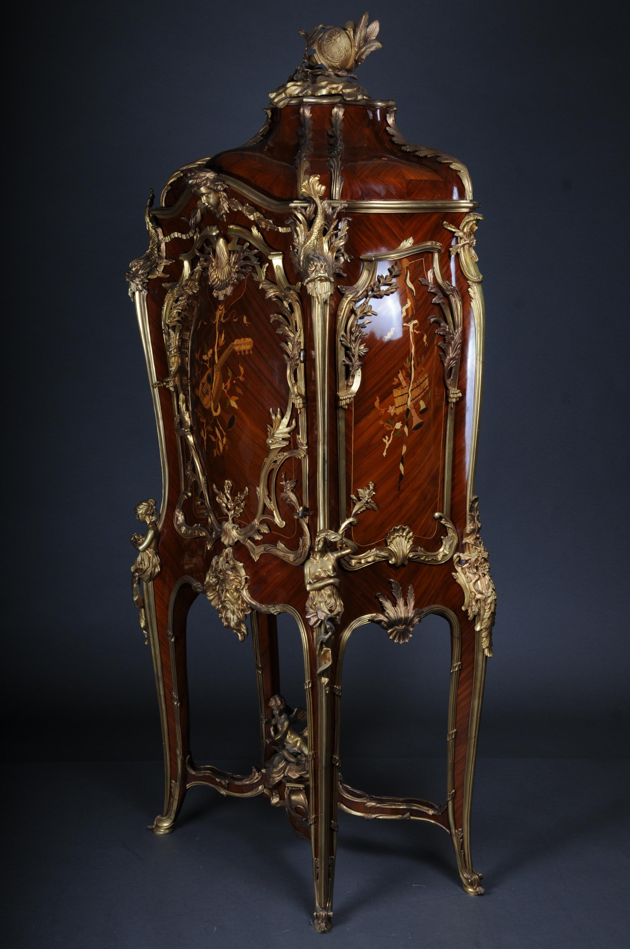 French 20th Century Majestic Cabinet after Francois Linke, Paris For Sale