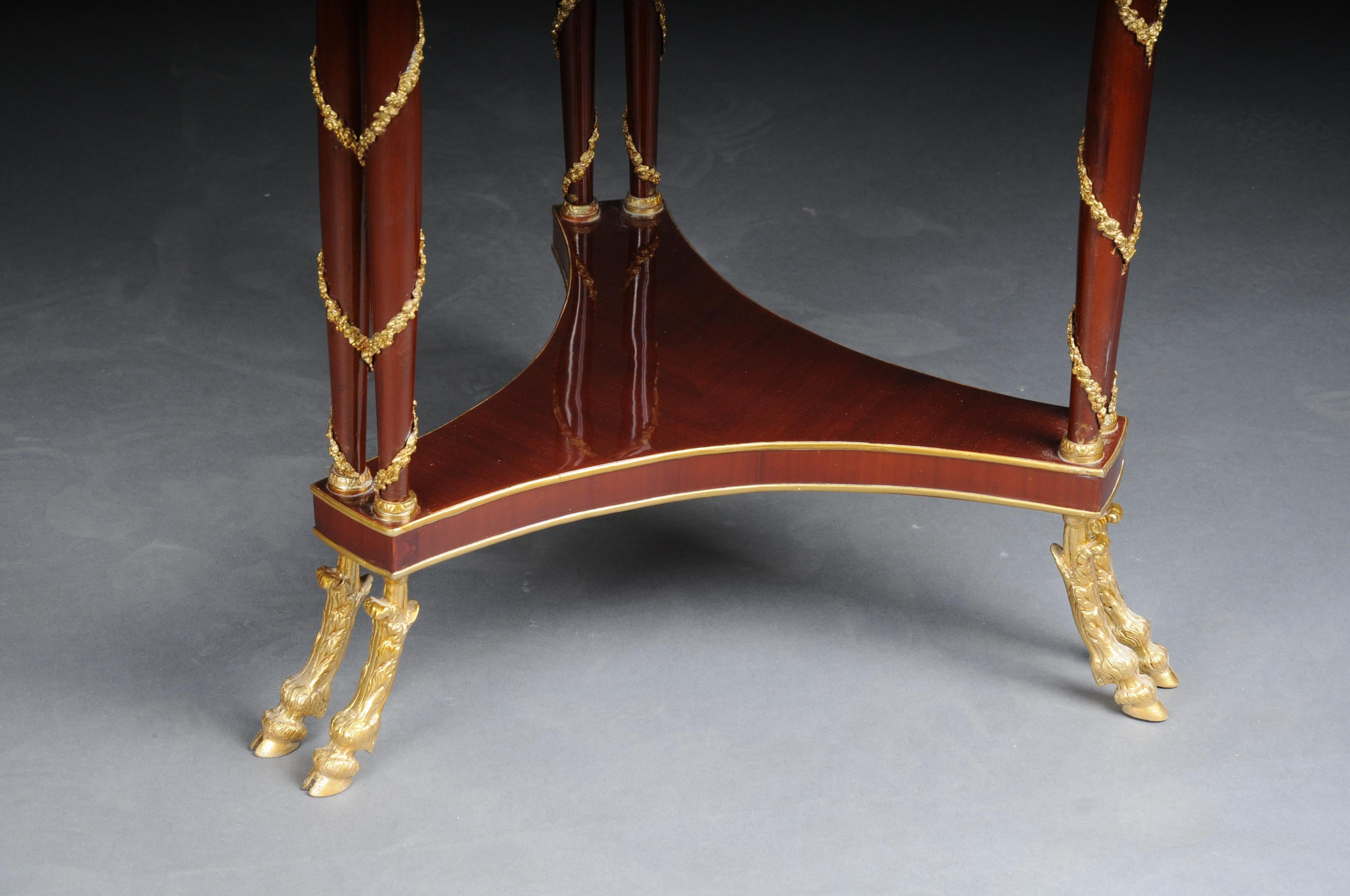 20th Century Majestic Empire Salon Table/Gueridon, Beechwood, Marble For Sale 6