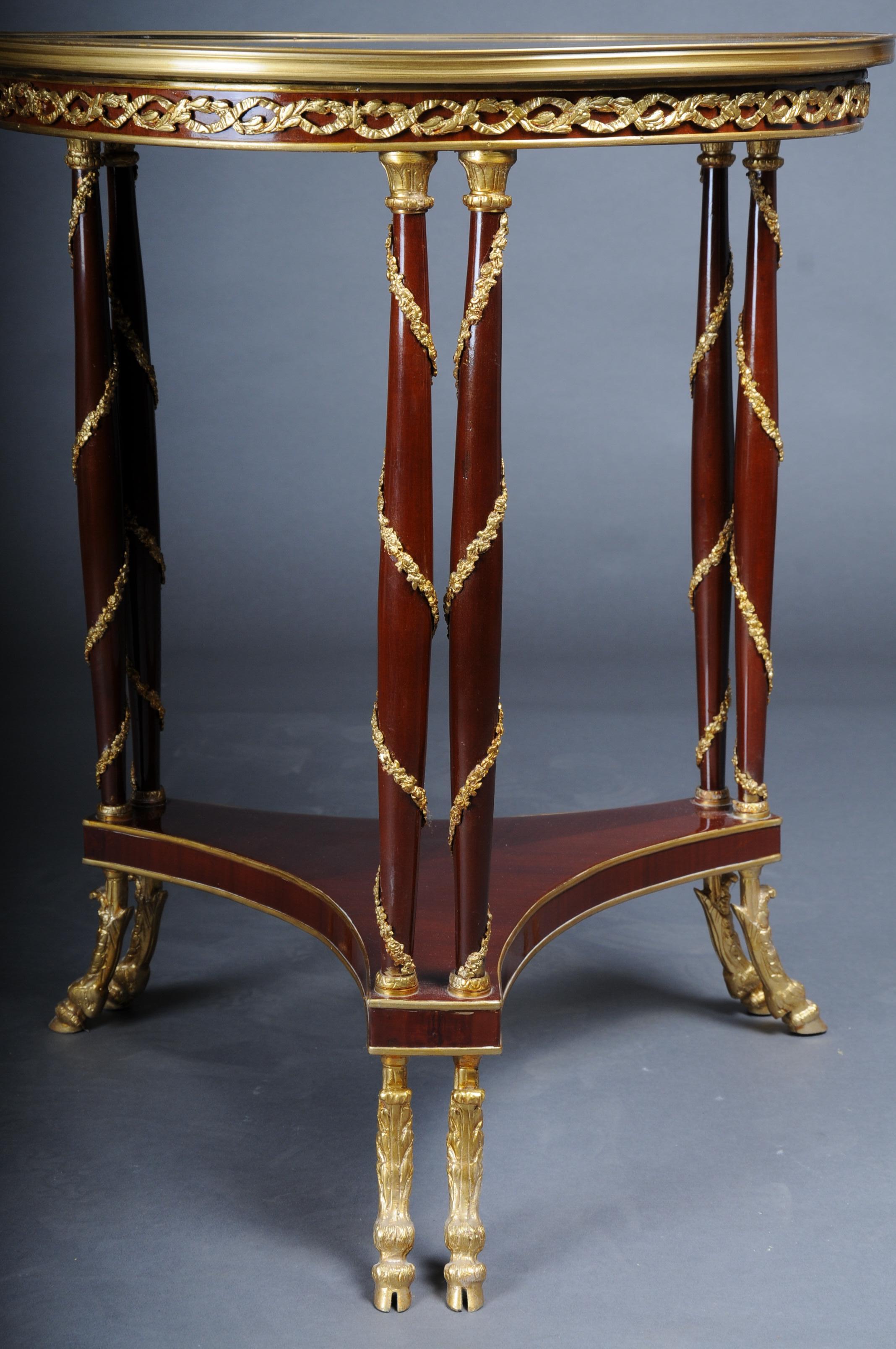 20th Century Majestic Empire Salon Table/Gueridon, Beechwood, Marble For Sale 1
