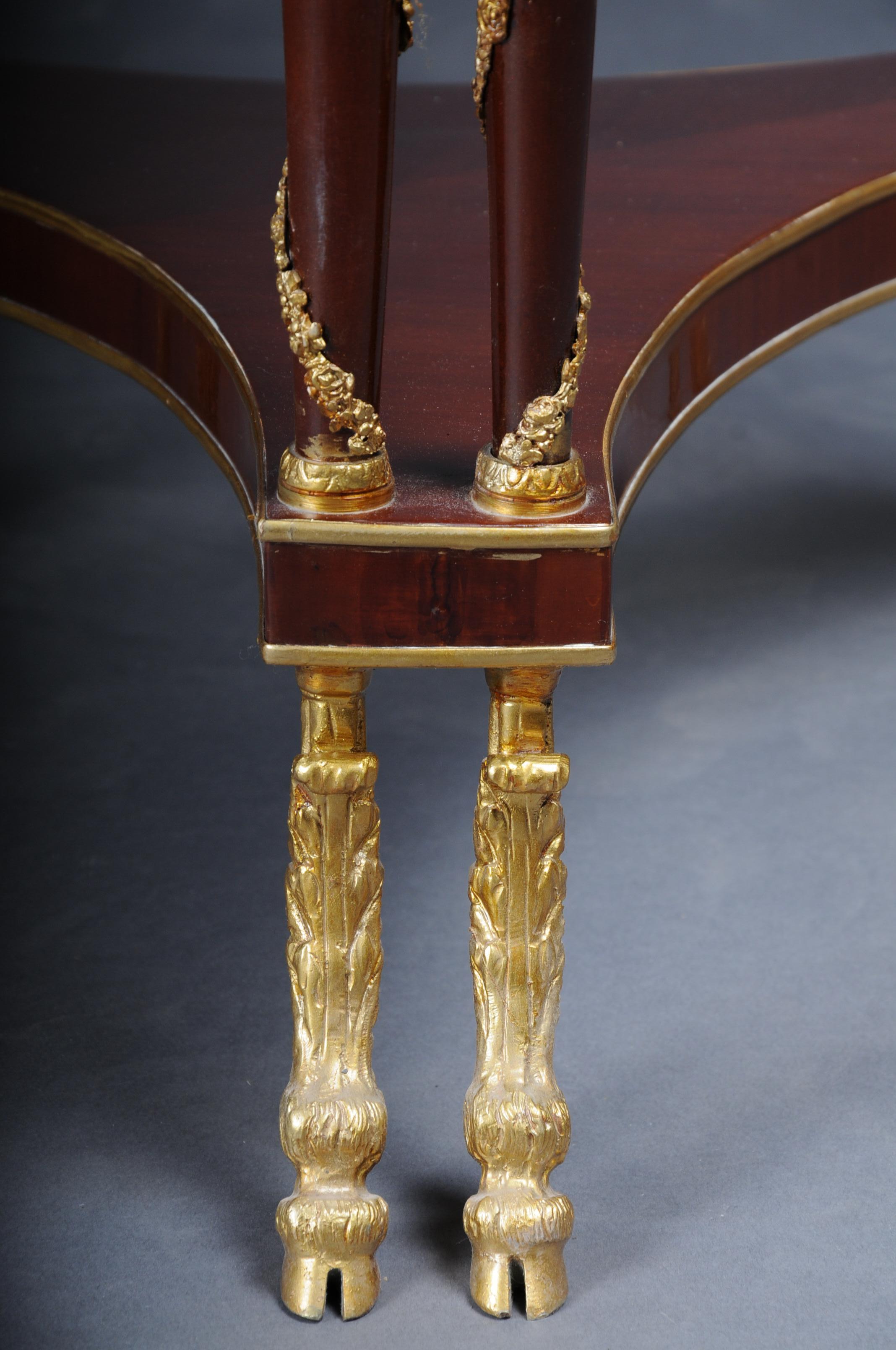 20th Century Majestic Empire Salon Table/Gueridon, Beechwood, Marble For Sale 3