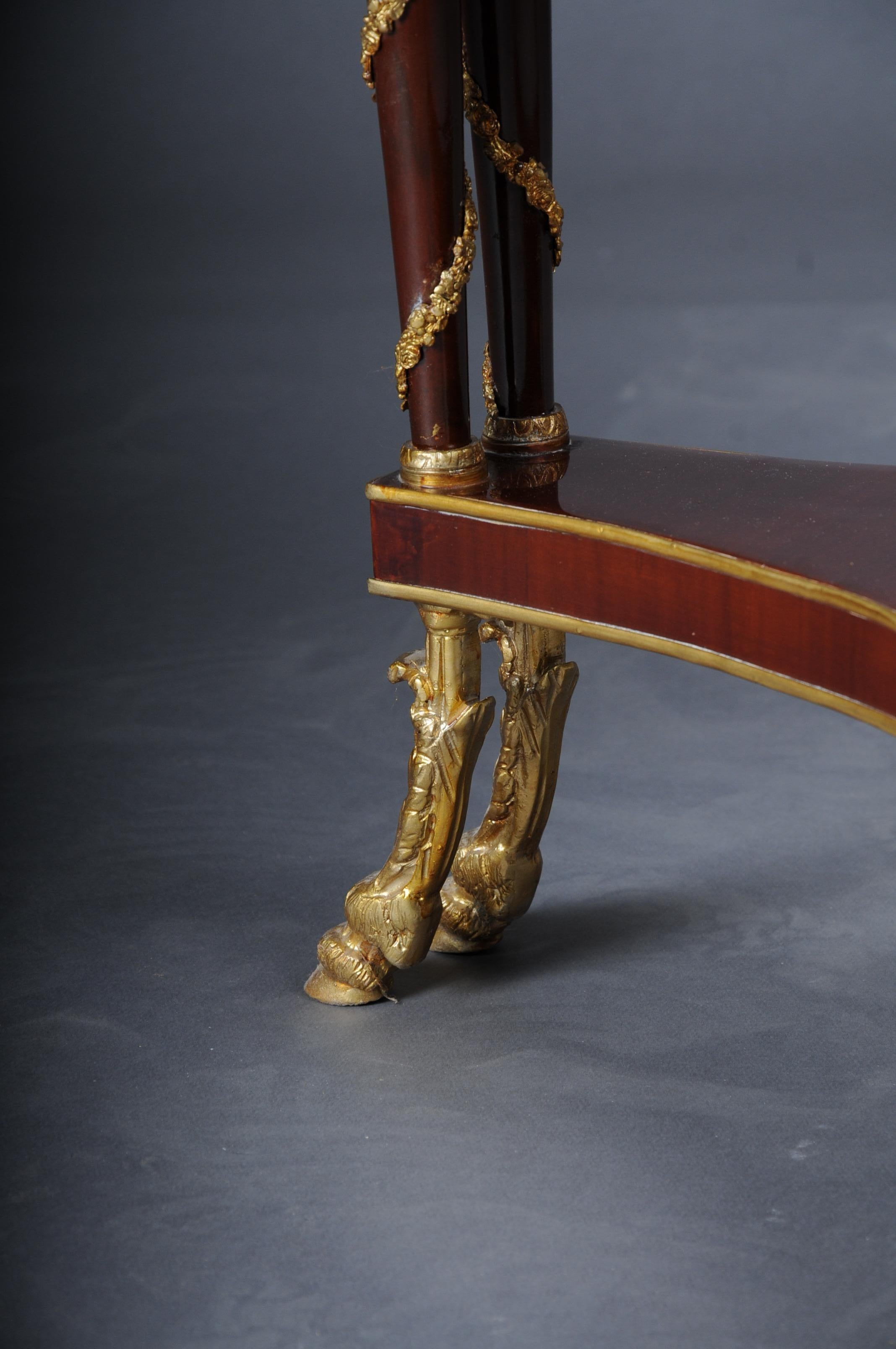 20th Century Majestic Empire Salon Table/Gueridon, Beechwood, Marble For Sale 4