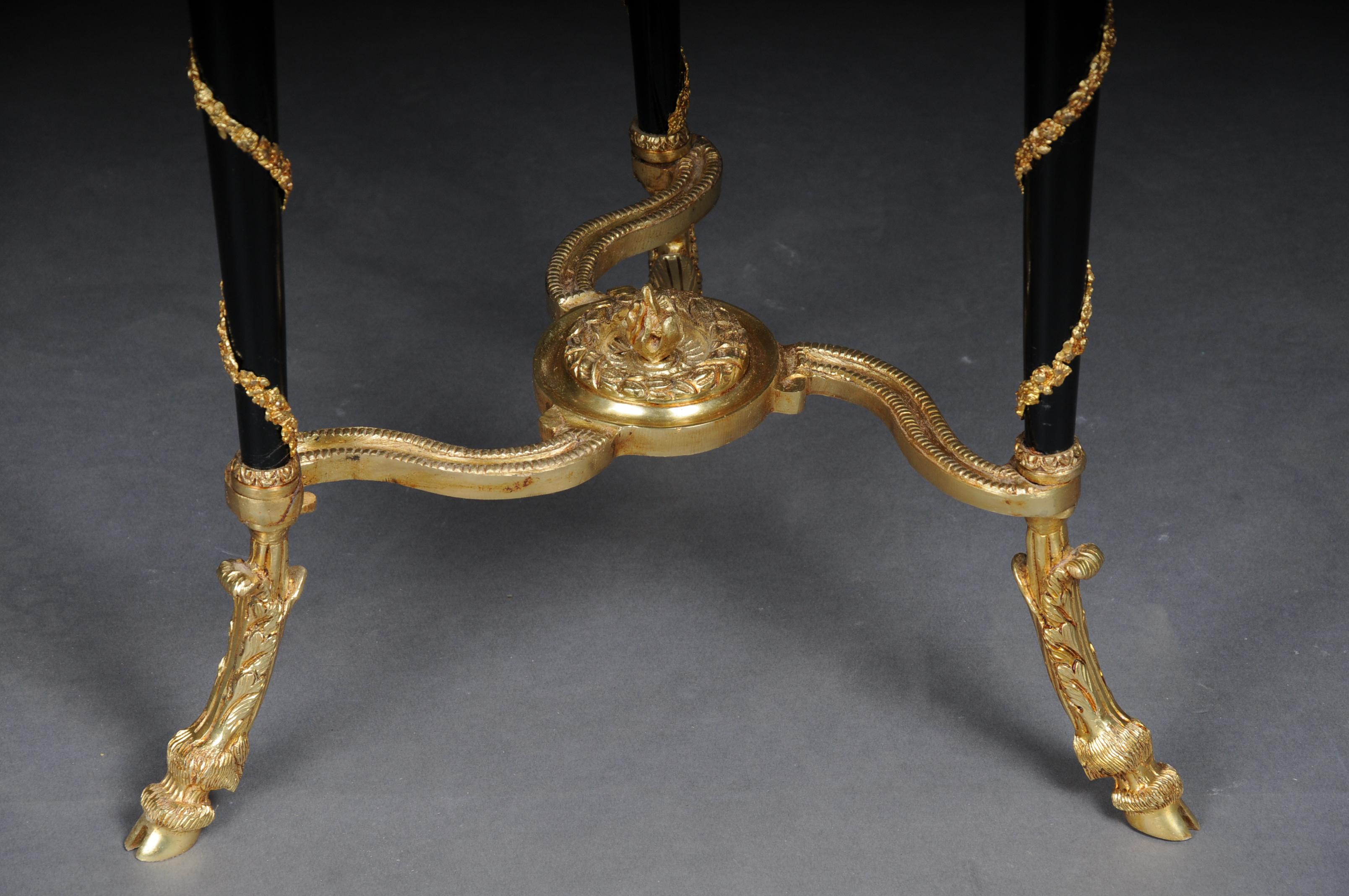 Table d'appoint Empire Majestic du XXe siècle/Gueridon, marbre, rond, Adam Weisweiler en vente 4