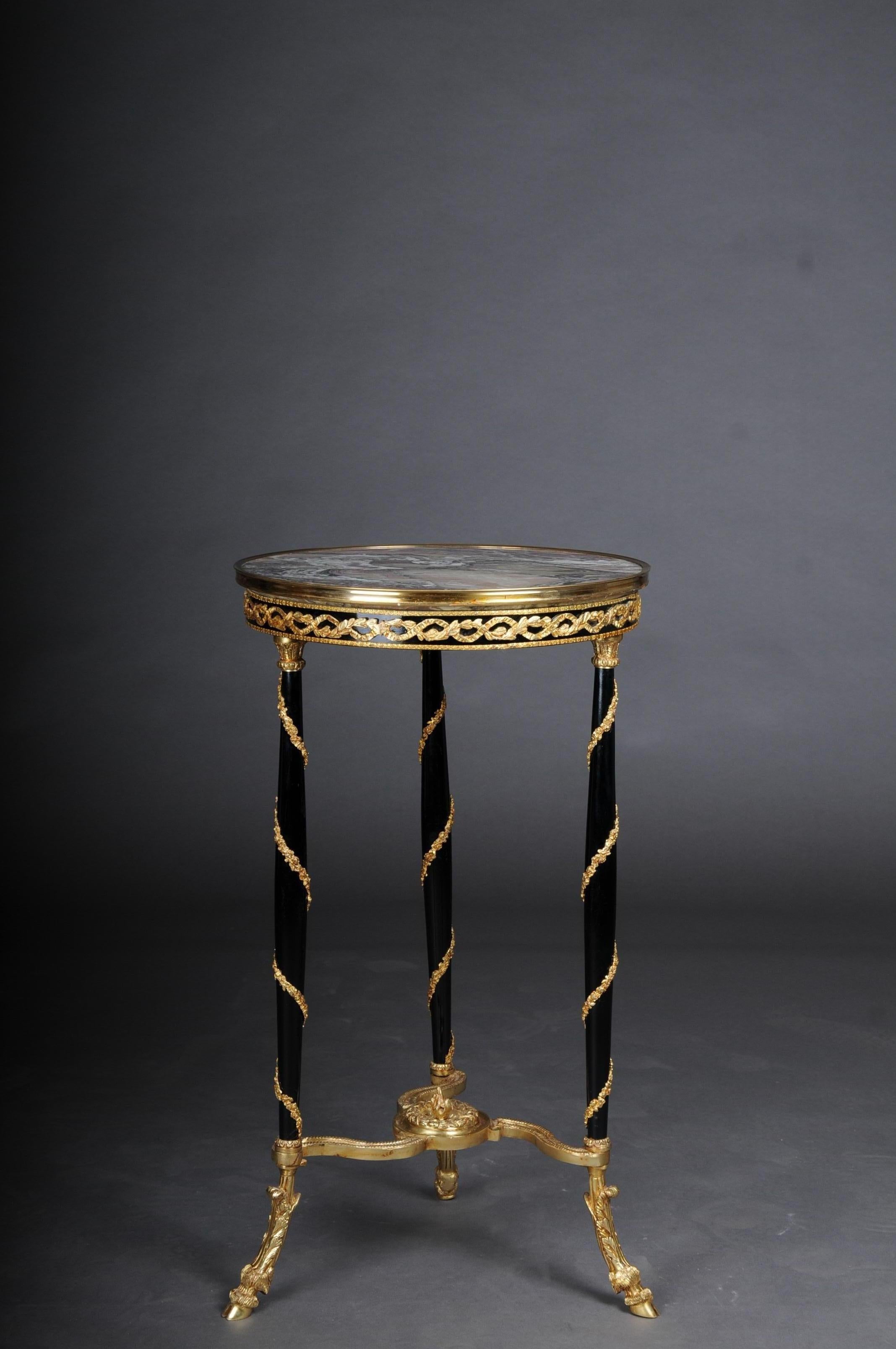 20th Century Majestic Empire Side Table/Gueridon, Marble, Round, Adam Weisweiler In Good Condition For Sale In Berlin, DE
