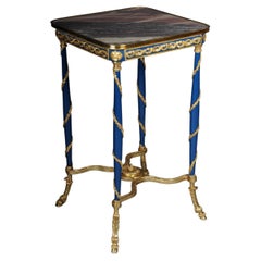 Vintage 20th Century Majestic Empire Side Table/Gueridon Square, After Adam Weisweiler