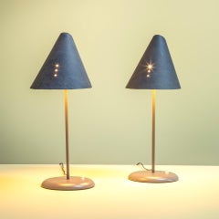 Paire de lampes de bureau Man Ray pour Gavina du 20ème siècle mod. La lune sous le chapeau