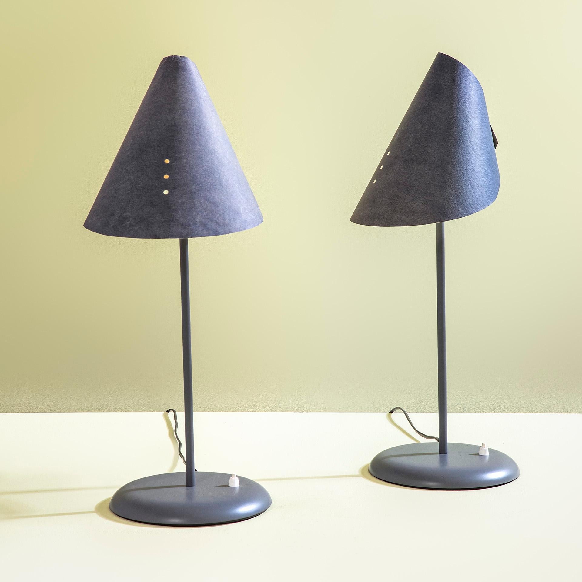 Mid-Century Modern 20th Century Man Ray for Gavina Pair of Table Lamps mod. La lune sous le chapeau For Sale