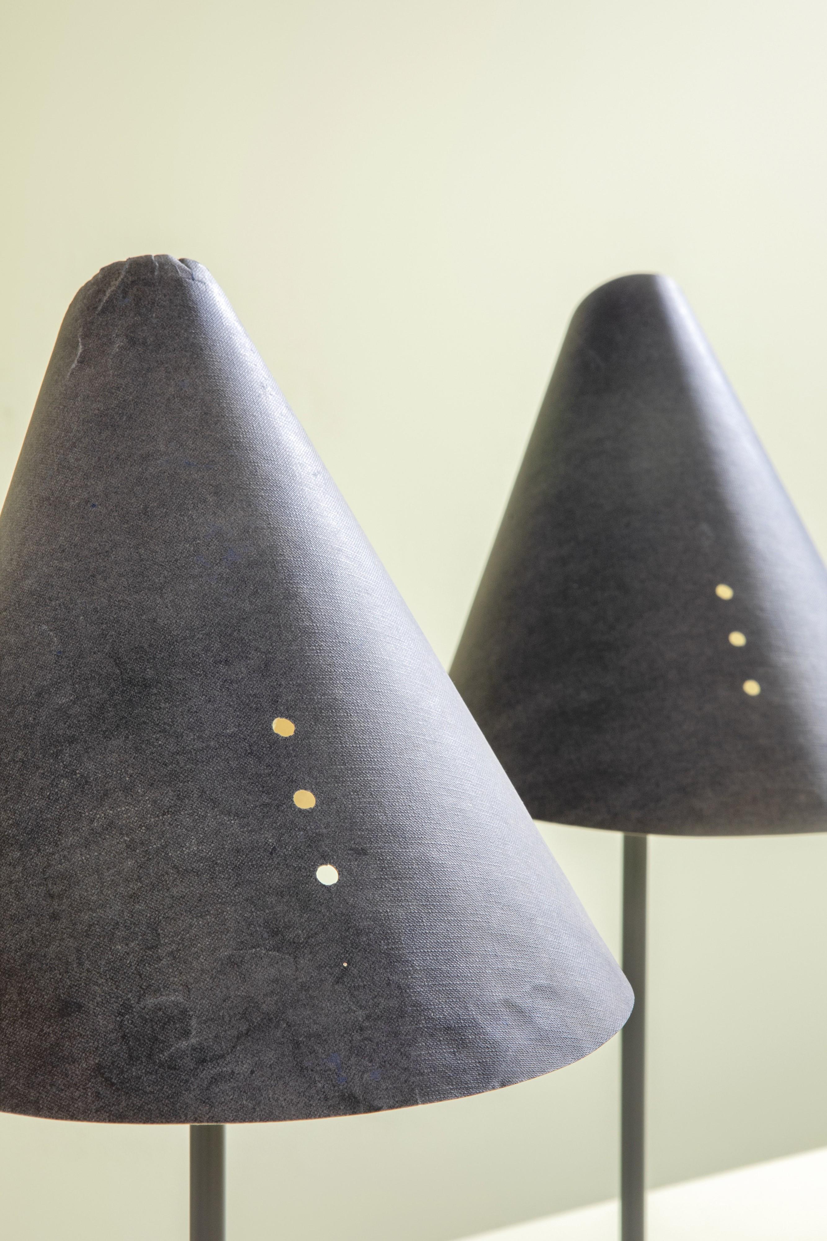 Paar Tischlampen mod. La lune sous le chapeau, Man Ray für Gavina, 20. Jahrhundert (Italienisch) im Angebot