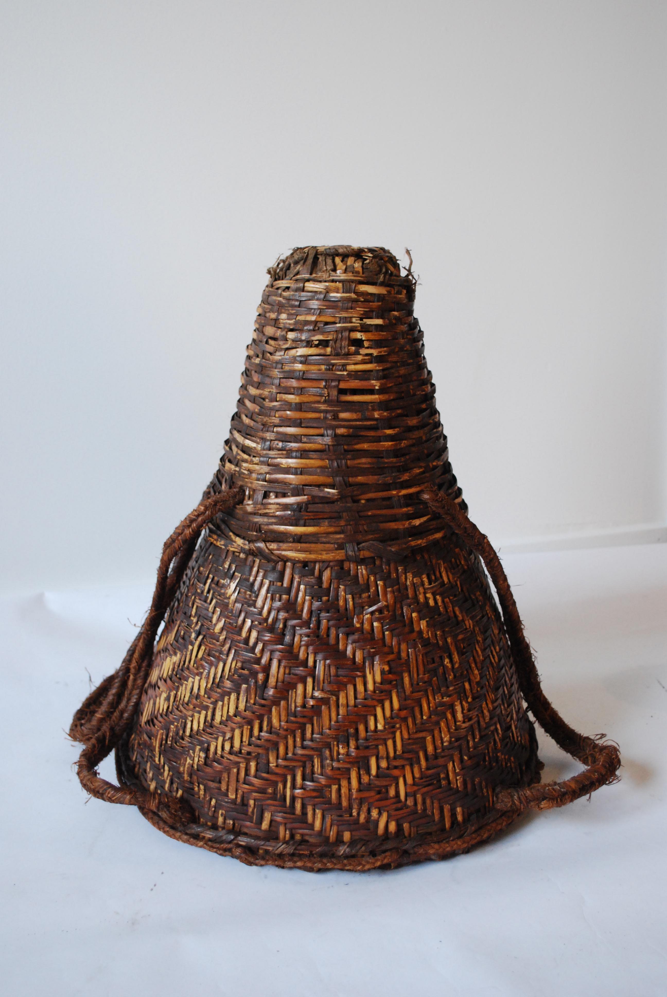 Reed 20th Century Mango Baskets from Cameroon Set of Three For Sale