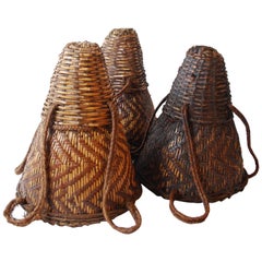 Vintage 20th Century Mango Baskets from Cameroon Set of Three