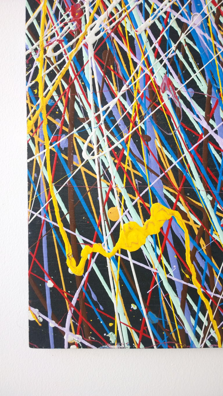 20th Century Manner of Jackson Pollock Abstract Expressionist Painting