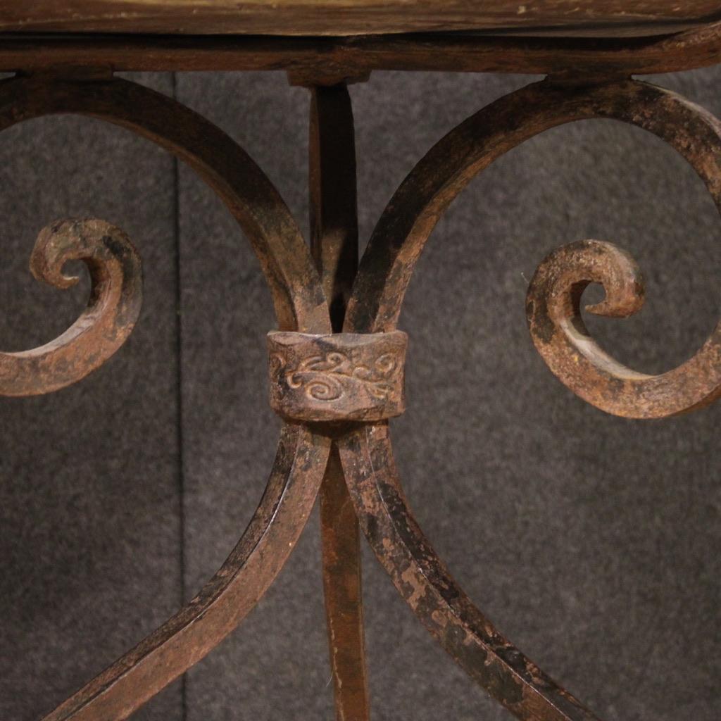 20th Century Marble and Wrought Iron Tripod Base Italian Planter, 1950 2