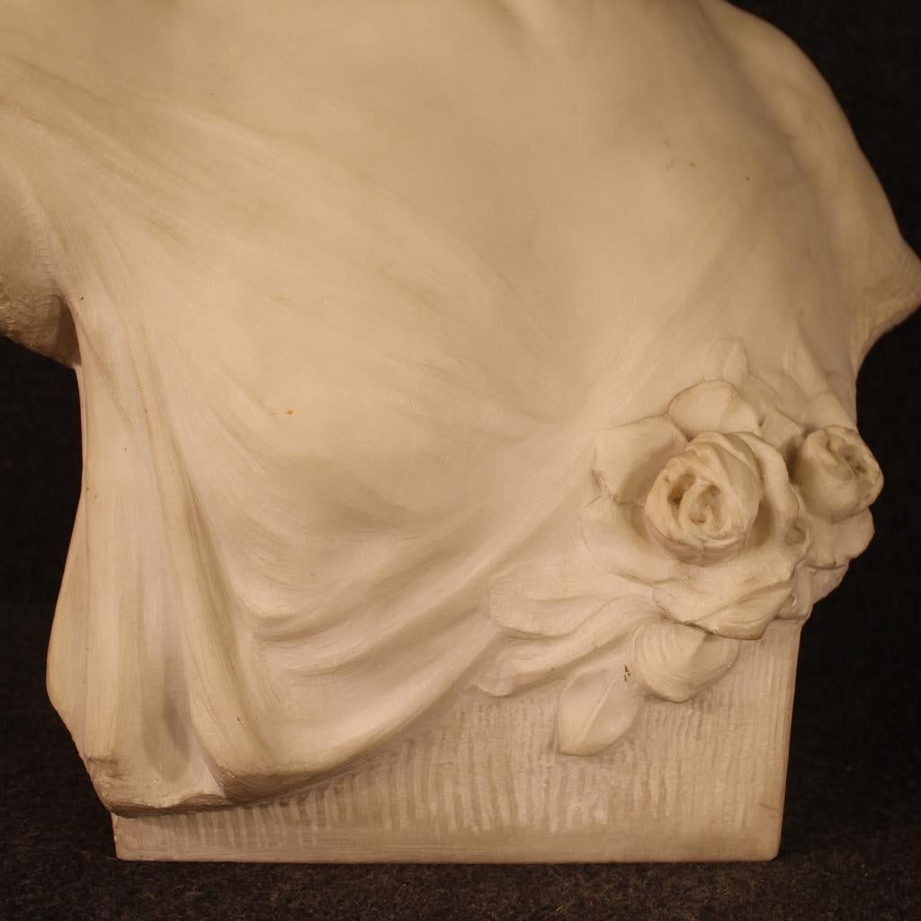 20th Century Marble Antique Belgian Signed Sculpture, 1930s For Sale 5