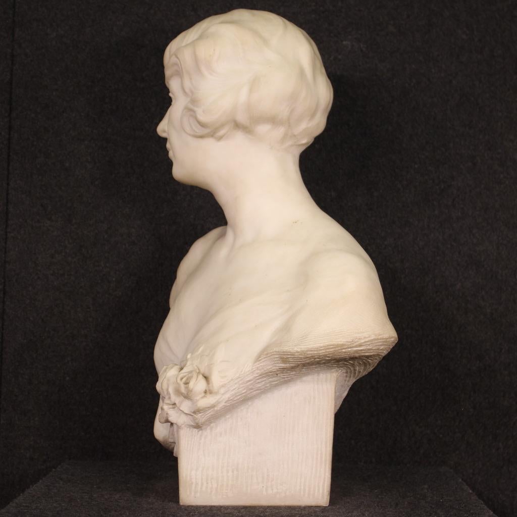 20th Century Marble Antique Belgian Signed Sculpture, 1930s For Sale 7