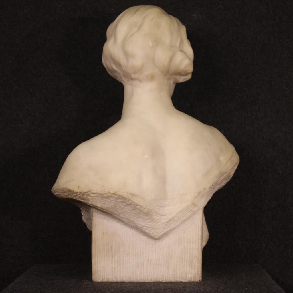 20th Century Marble Antique Belgian Signed Sculpture, 1930s For Sale 3