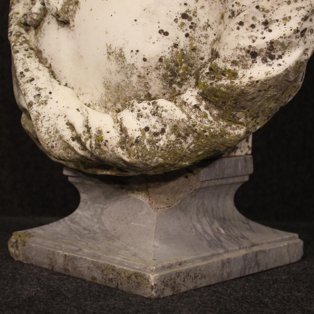 20th Century Marble Antique Italian Signed Sculpture, 1910 For Sale 5