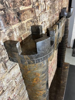 20th Century Marble Castle Chimneypiece Fireplace