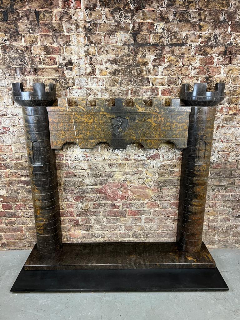20th Century Marble Castle Chimneypiece Fireplace For Sale 1