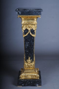 20th Century Marble Column with Bronze, Napoleon III