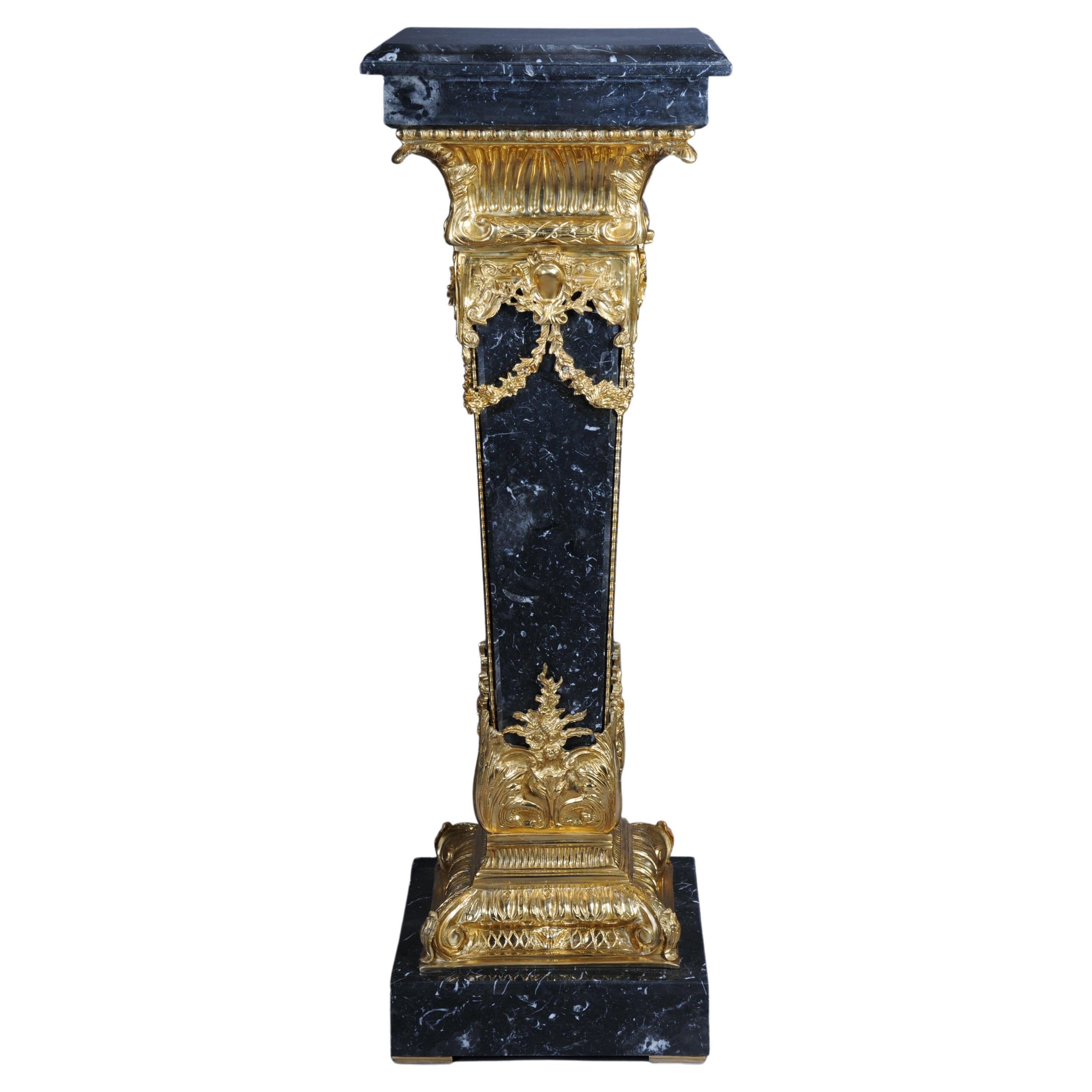 Marmorsäule des 20. Jahrhunderts mit Bronze, Napoleon III.