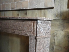 20th Century Marble Fireplace "Campan Rose Vert"