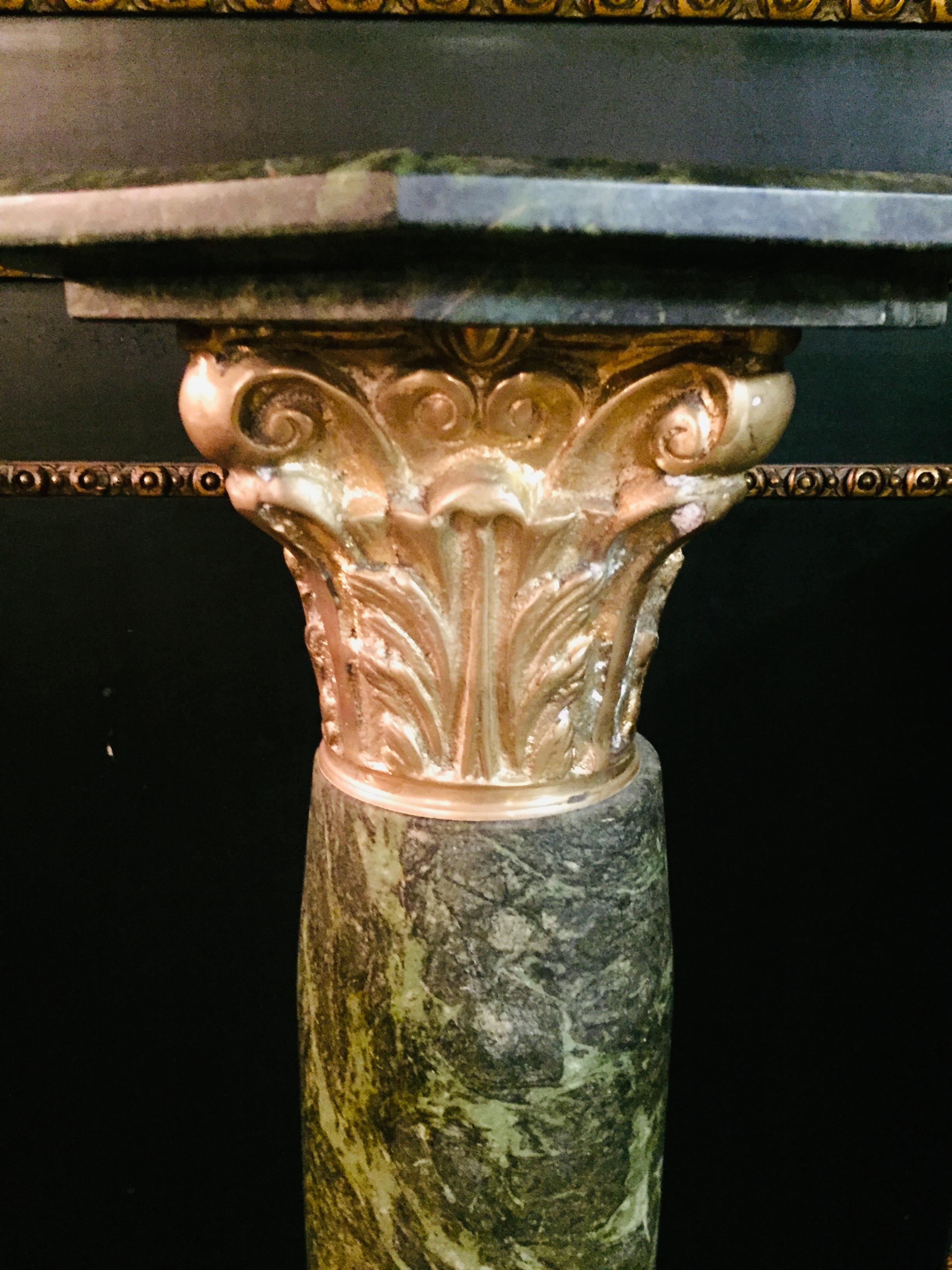 20th Century Marble Pillar/Column in Antique Louis XV Style Bronzed For Sale 5