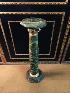 20th Century Marble Pillar/Column in Antique Louis XV Style Bronzed