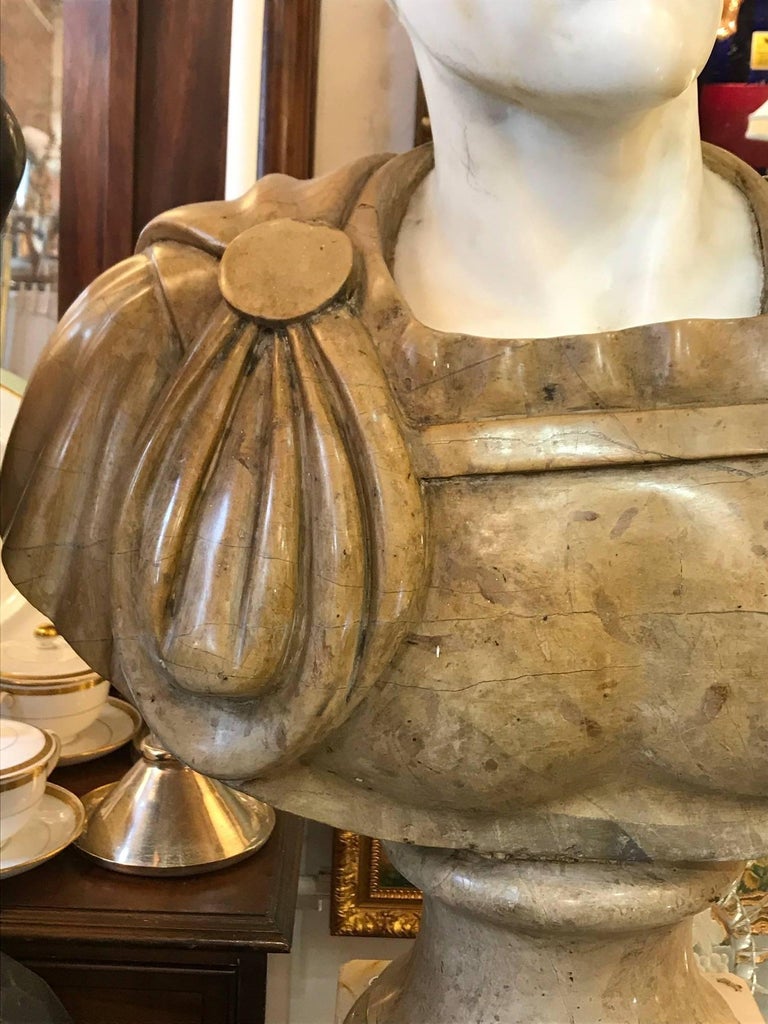20th Century Marble Roman Bust For Sale at 1stDibs
