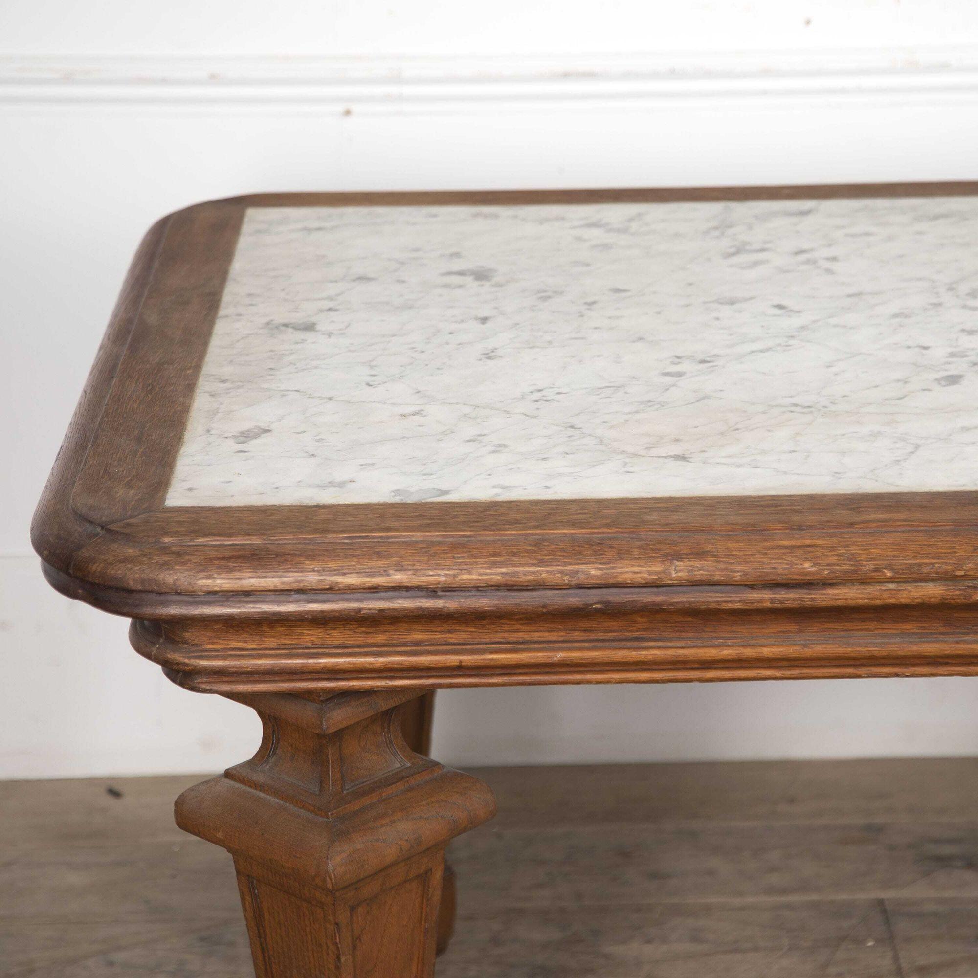 20th Century Marble Topped French Bakers Table 3